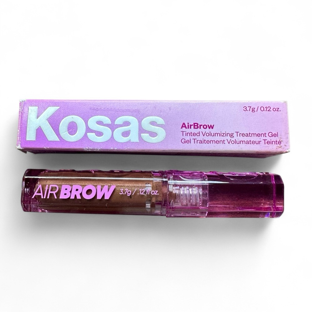 Kosas Air Brow Tinted Clean Volumizing Eyebrow Gel - BROWN BLACK - Full Size NEW